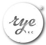 Rye round logo with a shadow.